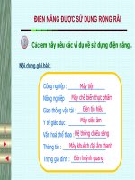 Bài 32  vai trò của điện năng trong sản xuất và đời sống (sử dụng) 