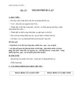 Giáo án địa lý 4 bài 10 thành phố đà lạt 2 