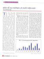 Bàn về xu hướng lãi suất hiện nay 