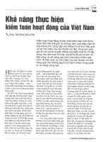 Khả năng thực hiện kiểm toán hoạt động của việt nam 