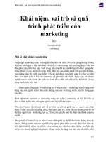Khái niệm, vai trò và quá trình phát triển của marketing 