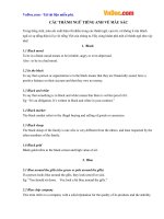 Các thành ngữ Tiếng Anh về màu sắc