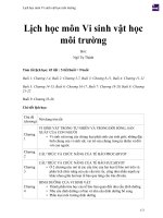 Lịch học môn vi sinh vật học môi trường 