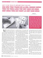 Góp ý về dự thảo sửa đổi hiến pháp năm 1992 xóa dần tình trạng đô la hóa, nhanh chống tiến tới trên lãnh thổ việt nam chỉ dùng một đồng tiền duy nhất là việt nam đồng 