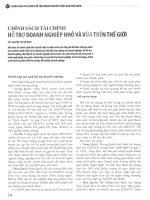 Chính sách tài chính hỗ trợ doanh nghiệp nhỏ và vừa trên thế giới 