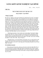 SÁNG KIẾN KINH NGHIỆM TẠO HÌNH