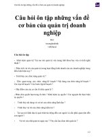 Câu hỏi ôn tập những vấn đề cơ bản của quản trị doanh nghiệp 