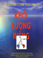 Bài giảng   khối lượng riêng 