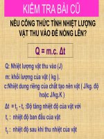 Bài giảng vật lý 8 thao giảng bài phương trình cân bằng nhiệt (32) 