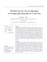 Mô hình cấu trúc cho sự chấp nhận và sử dụng ngân hàng điện tử ở việt nam 