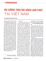 Đo lường tính dai dẳng lạm phát tại việt nam 