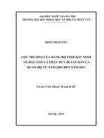 chủ trương của đảng bộ tỉnh bắc ninh về bảo tồn và phát huy di sản dân ca quan họ bắc ninh 