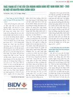 Thực trạng xử lý nợ xấu của ngành ngân hàng việt nam năm 2012   2013 và một số khuyến nghị chính sách 