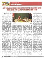 Kết quả điều hành chính sách tiền tệ của ngân hàng nhà nước việt nam 2 tháng đầu năm 2014 