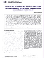 Hiệp định đối tác thương mại xuyên thái bình dương cơ hội và thách thức đối với ngành dệt may việt nam xuất khẩu sang thị trường mỹ 