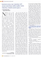 Đánh giá các nhân tố ảnh hưởng đến kiều hối trong thời gian qua 