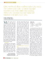 Các nhân tố ảnh hưởng đến cấu trúc tài chính của các doanh nghiệ  nghiên cứu theo mô hình động trên các doanh nghiệp niêm yết ngành chế biến thủy sản 