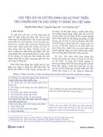 Các tiêu chí và chỉ tiêu đánh giá sự phát triển tiêu chuẩn hóa tại các công ty đóng tàu việt nam 