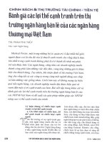 Đánh giá các lợi thế cạnh tranh trên thị trường ngân hàng bán lẻ của các ngân hàng thương mại việt nam 