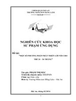SKKN một số phương pháp phát triển lời nói cho trẻ 24 36 tháng 