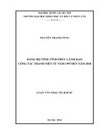 Đảng bộ tỉnh vĩnh phúc lãnh đạo công tác thanh niên 1997 2010 (2) 