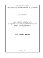nâng cao hiệu quả hoạt động của hệ thống chính trị cơ sở ở thị xã sơn tây trong giai đoạn hiện nay 