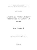 đảng bộ  bà rịa vũng tàu lãnh đạo sự nghiệp giáo dục đào tạo những năm 1991 2000 