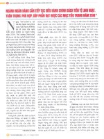 Ngành ngân hàng cần tiếp tục điều hành chính sách tiền tệ linh hoạt, thận trọng, phù hợp, góp phần đạt được các mục tiêu trong năm 2014 