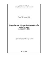 đảng cộng sản việt nam lãnh đạo  xây dựng phát triển kinh tế tư nhân 1991 2004 