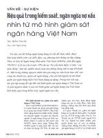 Hiệu quả trong kiểm soát, ngăn ngừa nợ xấu nhìn từ mô hình giám sát ngân hàng việt nam 