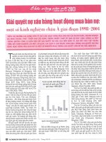 Giải quyết nợ xấu bằng hoạt động mua bán nợ một số kinh nghiệm châu á giai đoạn 1998   2004 