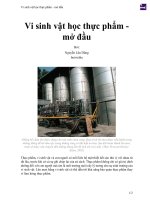 Vi sinh vật học thực phẩm   mở đầu 