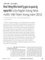 Hoạt động điều hành tỷ giá và quản lý ngoại hối của ngân hàng nhà nước việt nam trong năm 2012 