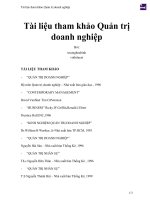 Tài liệu tham khảo quản trị doanh nghiệp 