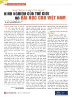 Hoạt động tài chính vi mô kinh nghiệm của thế giới và bài học cho việt nam 