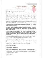 Bài tập luyện đọc Tiếng Anh The Mini Problem