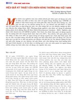 Hiệu quả kỹ thuật của ngân hàng thương mại việt nam 