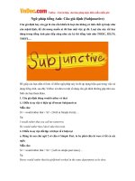 Ngữ pháp tiếng Anh: Câu giả định (Subjunctive)