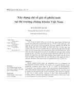 Xây dựng chỉ số giá cổ phiếu mới tại thị trường chứng khoán việt nam 