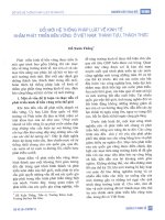 Đổi mới hệ thống pháp luật về kinh tế nhằm phát triển bền vững ở việt nam 