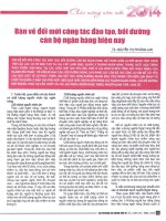 Bàn về đổi mới công tác đào tạo, bồi dưỡng cán bộ ngân hàng hiện nay 