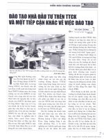 Đào tạo nhà đầu tư trên TTCK và một tiếp cận khác về việc đào tạo 