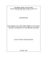 đảng bộ bắc kanj thực hiện nhiệm vụ xây dựng tổ chức cơ sở đảng từ  nam 2001 den nam 2010  
