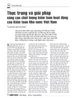 Thực trạng và giải pháp nâng cao chất lượng kiểm toán hoạt động của kiểm toán nhà nước việt nam 