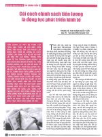 Cải cách chính sách tiền lương là động lực phát triển kinh tế 