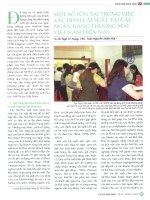 Một số tồn tại trong việc xác định lãi suất tại các ngân hàng thương mại việt nam hiện nay 