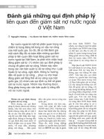 Đánh giá những qui định pháp lý liên quan đến giám sát nợ nước ngoài ở việt nam 