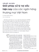 Giải pháp xử lý nợ xấu hiện nay của các ngân hàng thương mại việt nam 