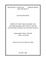 Nghiên cứu thực trạng ngộ độc nấm, đặc điểm sinh học, độc tính của một số loài nấm độc thường gặp tại tỉnh cao bằng (TT)