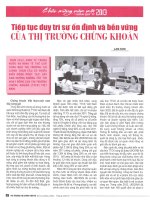 Tiếp tục duy trì sự ổn định và bền vững của thị trường chứng khoán 